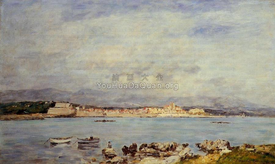 Antibes, Vue pris de la salis - 尤金·布丹